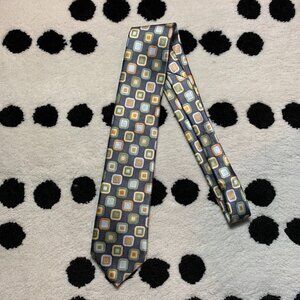 Ted Baker London Tie Colourful Geometric Print Luxury Silk Classic Necktie